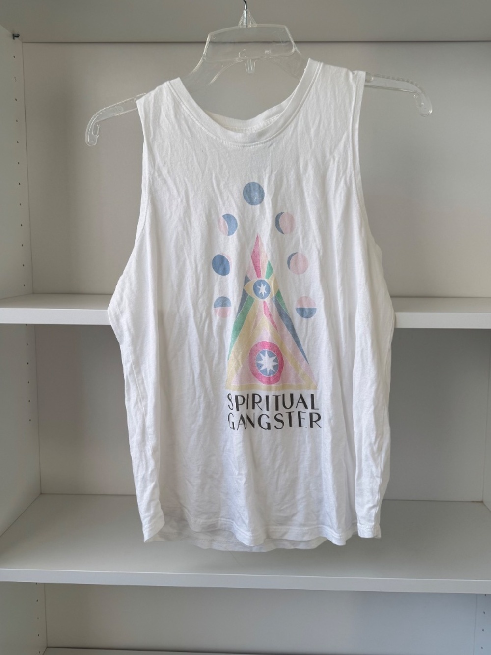 SPIRITUAL GANGSTER White Evil Eye Muscle Tank - Picture 4 of 7